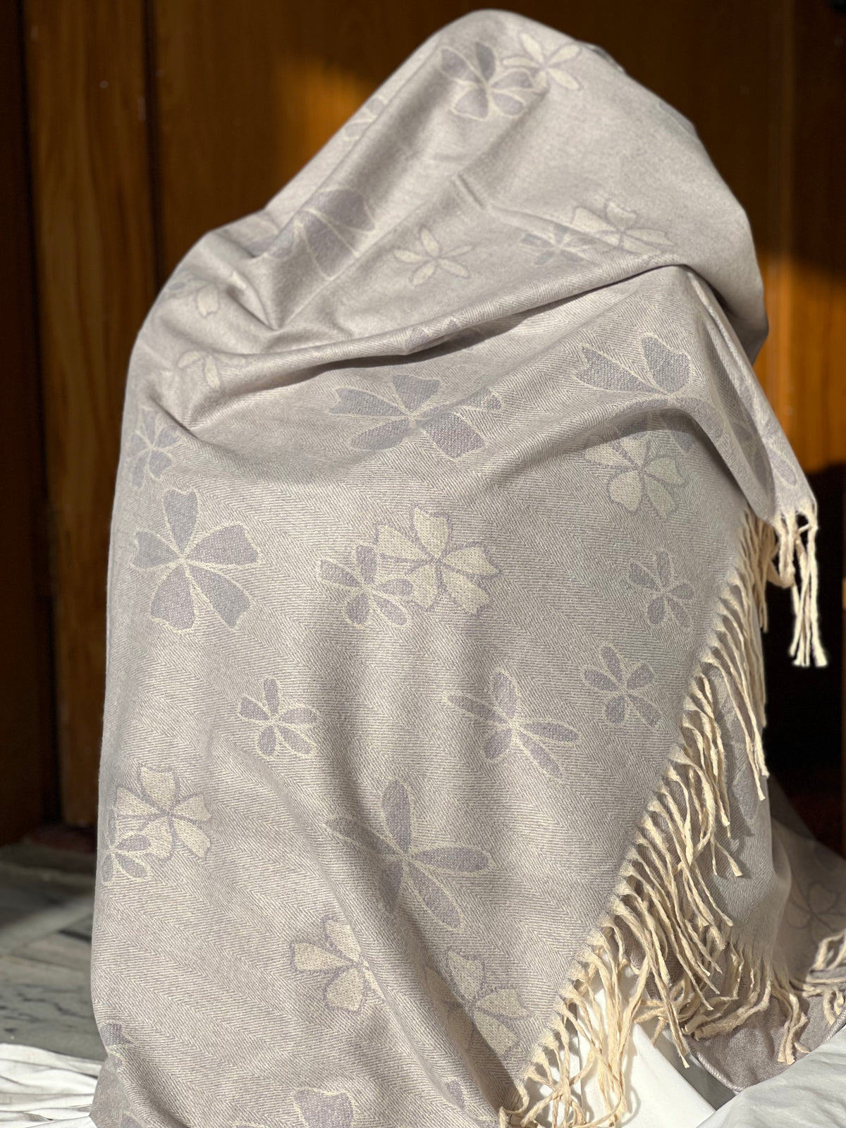 Soft Weave Shawl - Silver Grey