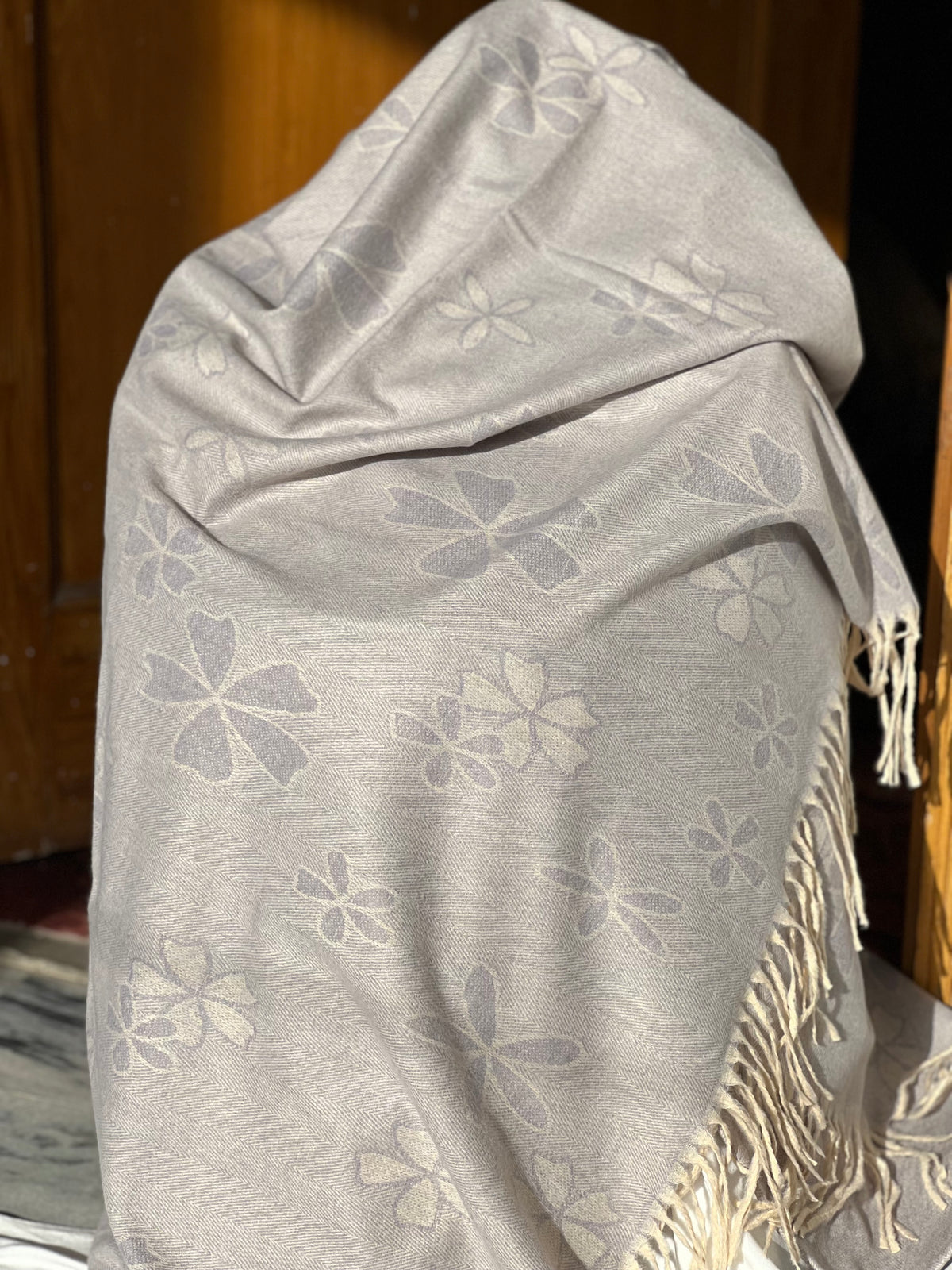 Soft Weave Shawl - Silver Grey