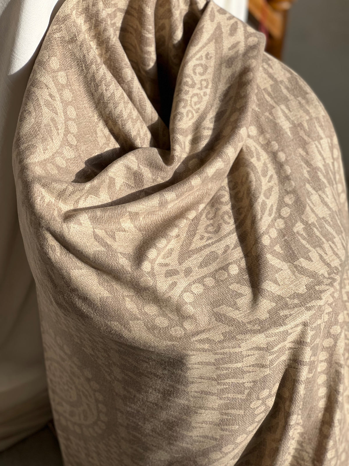 Soft Weave Shawl - Camel
