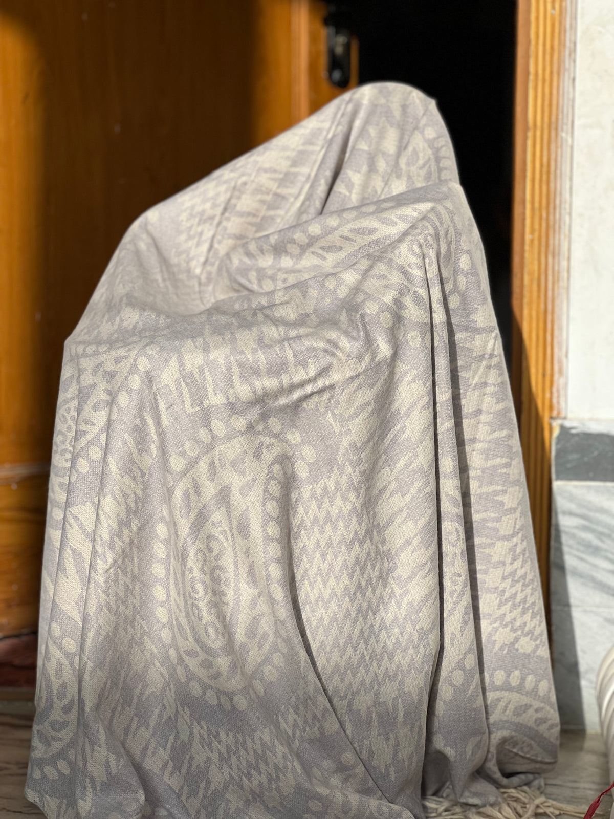 Soft Weave Shawl — Stone Grey 02
