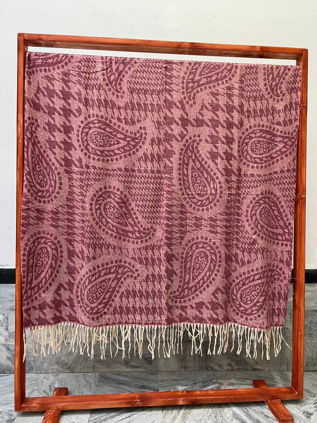 Soft Weave Shawl - Rosewood 03