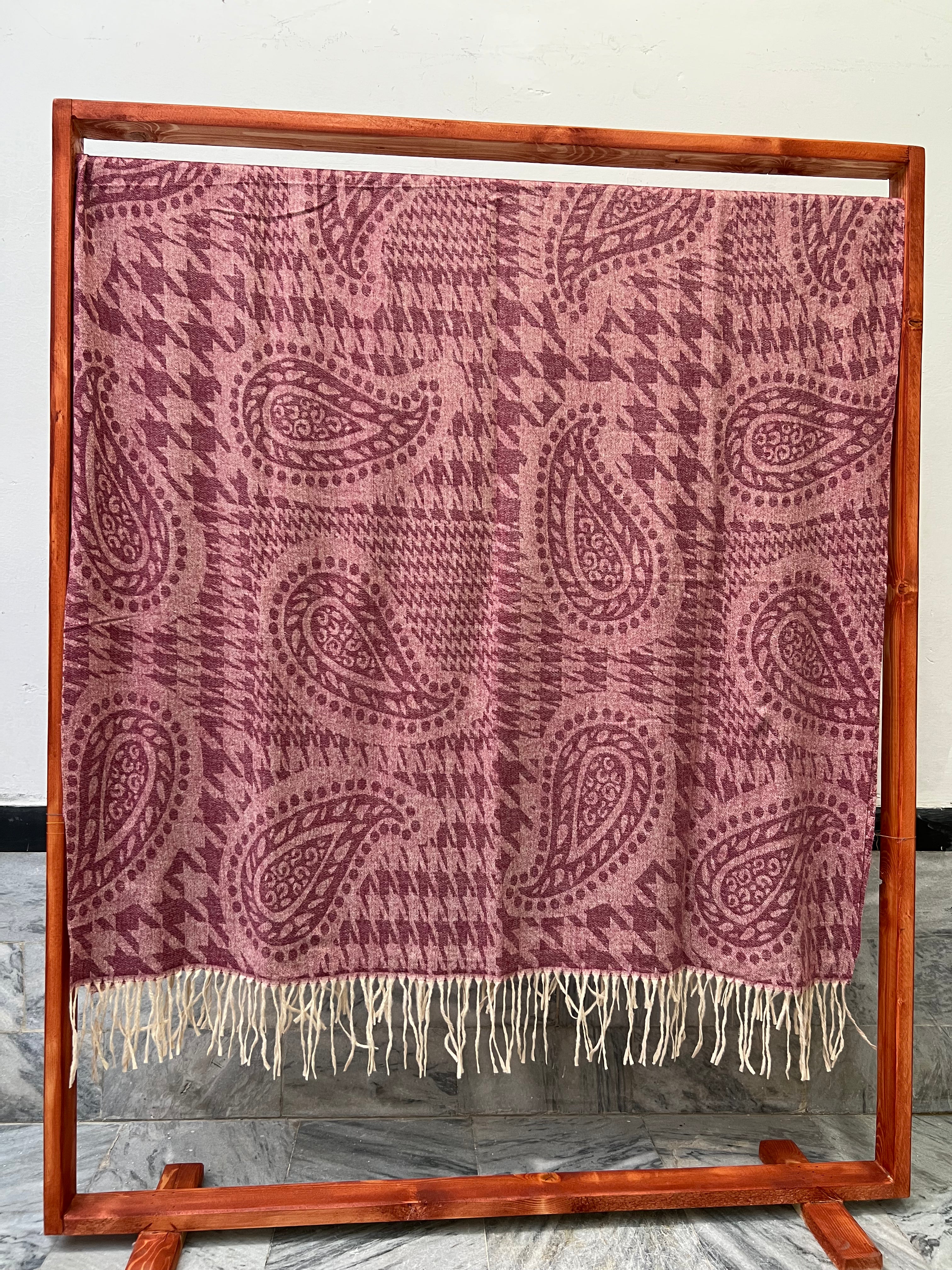 Soft Weave Shawl - Rosewood 03