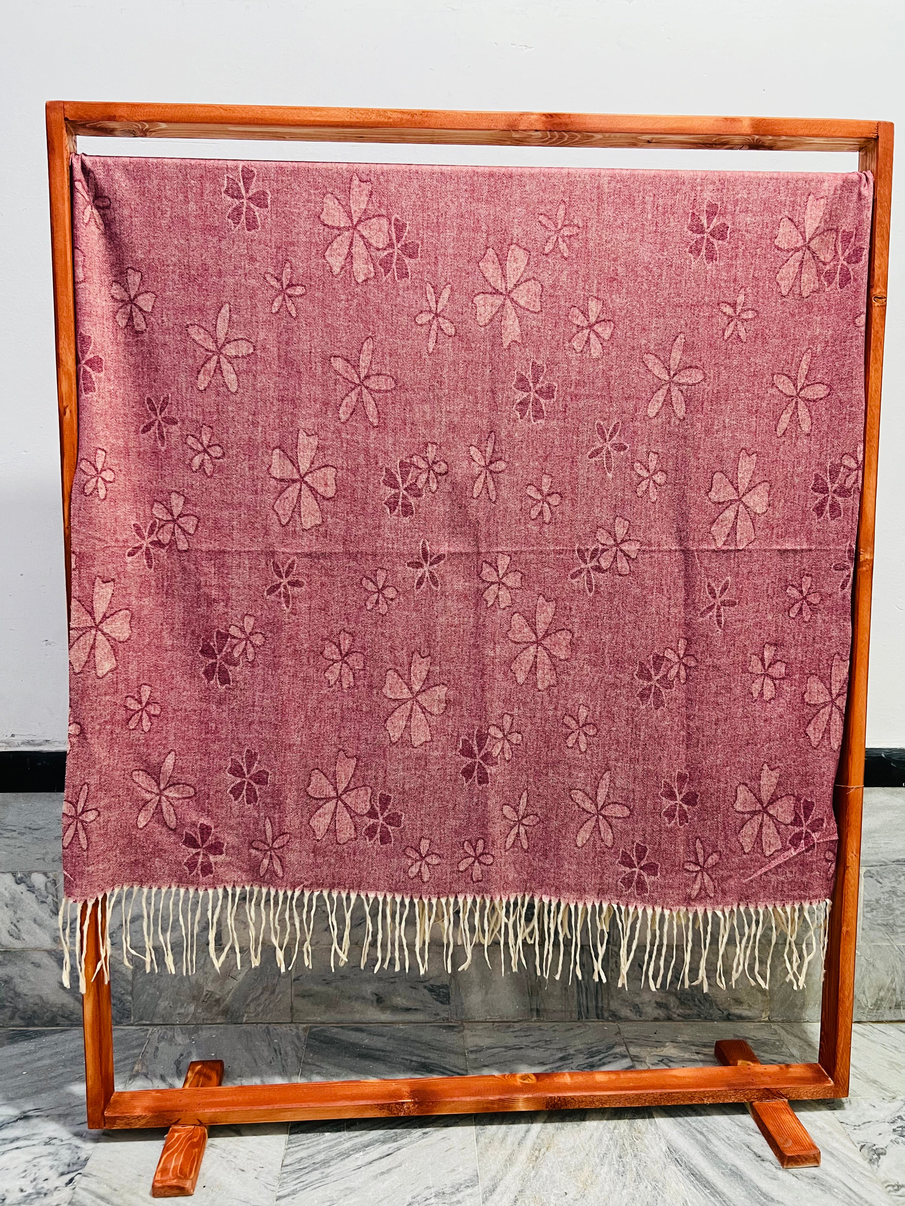 Soft Weave Shawl - Rosewood 02